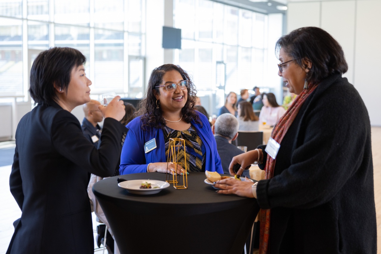 Event participants talking